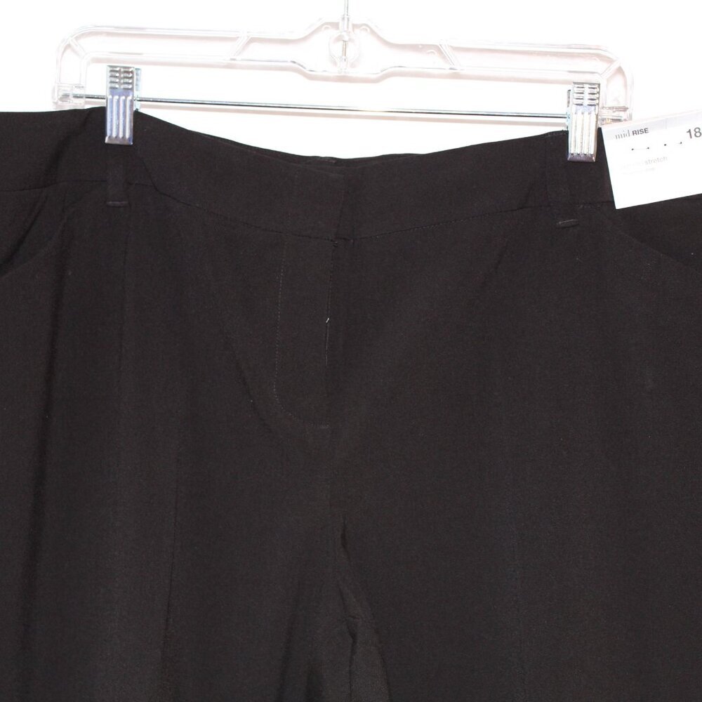 NY&C Vintage Y2K mid-rise 7th Avenue straight‎ leg crop black pants 18 BNWT - Picture 3 of 12